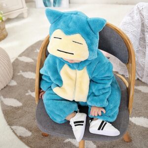 Macacão Pokemon Snorlax Para Recém-Nascido Bebês Romper Fato De Inverno De Algodão