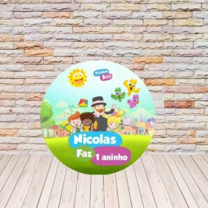 20 Adesivos Mundo Bita  Personalizado Redondo 5cm