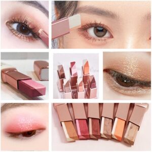 Caneta De Sombra De Olhos De Duas Cores Multicolorida À Prova D’água Fácil De Usar