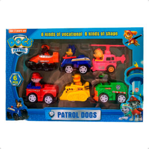 Brinquedo Patrulha Canina 6 Carrinhos De Fricção