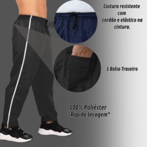 Kit 5 Calças Tactel Masculina Diversas Cores Pronta Entrega