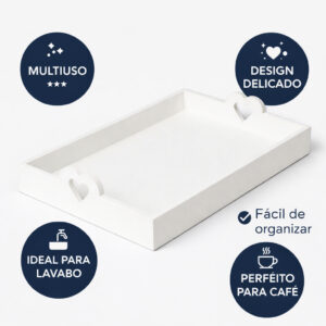 Bandeja Retangular Cantinho do Café MDF Grande