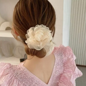 Grande E Linda Flor De Cabelo Clip Grips Hairpin Headwear Para Meninas Suaves Doces