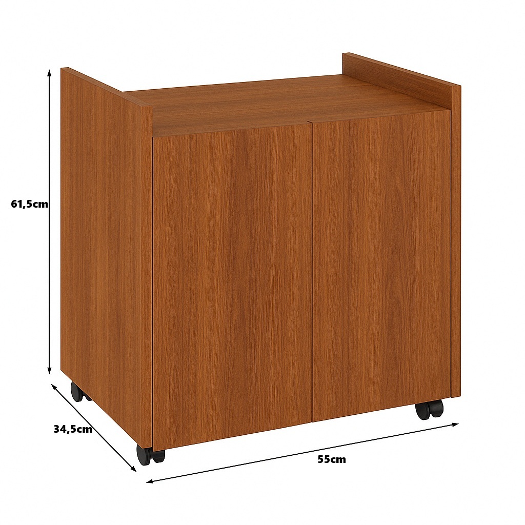 Armário Organizador Mini Comoda Quarto Com Rodízio e 02 Portas