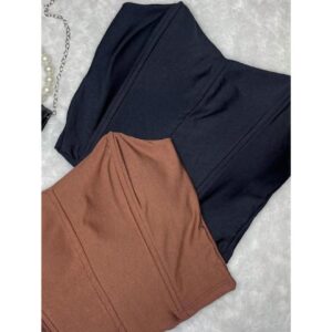 KIT COM DOIS 2 Cropped Faixa Morcego Femenino Tecido Suplex Premium com Bojo