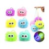 KIT 25 Bolas Luz Piscante Lance Rosto Sorriso Puffer Colorida Brinquedo
