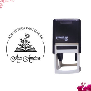 Carimbo personalizado para livros | Biblioteca pessoal | Floral | Carimbo from the library | Acervo