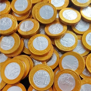 Kit Doces Moedas Chocolate, Bicho Mania e Guarda Chuva festa