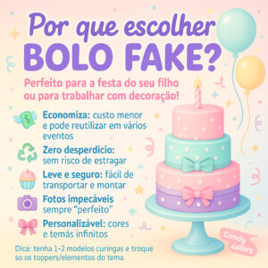Bolo Fake / Falso Tema Melancia – Ideal Pegue E Monte