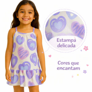 Kit 4 Vestido Infantil Menina Estampado Alcinha Verão Criança Tamanho 1 Ao 8 – Monte seu Kit