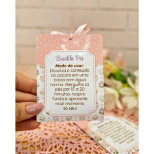 Escalda Pés Dia das Mulheres Relaxante Presente Feminino Lembrancinha Aromática