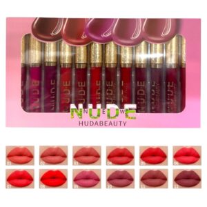 KIT 12 peças Creamy Lip Gloss RPK / New NUDE Huda Beauty
