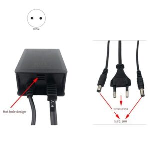 Adaptador De Alimentação Para Câmera E Faixa De Luz 12V 2A Fonte À Prova D’água Com Plugue Ue B