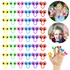 10/20pcs Fantoches De Dedo Coloridos Anel De Plástico Wiggly Eyeball Kids Birthday Party Favorece Sacos