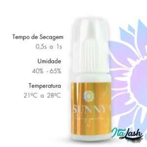 Cola Cherry Sunny adesivo transparente cílios fio a fio 3ml