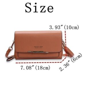Carteira Feminina Multifuncional De 3 Camadas Com Zíper Crossbody Bolsa Padrão Mini Twist Lock