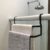 Porta Toalhas Duplo Suporte Toalheiro Para Box Preto Fosco