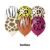 25/50 unid. BALÃO DE AR N. 9 estampada animal selva zebra /onça / tigre/girafa ,BEXIGA decorada festa safari numero 9″