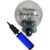 Kit Festa Balão Bubble Personalizado com Nome + Inflador Bombinha Para Encher o Balão + Bexigas Metalizadas