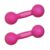 Kit Aeróbico Treino Completo Halter 2 Kg Rosa + Par Caneleira 2 Kg + Colchonete Rosa D24 + Elástico