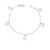 Pulseira Coração Prata 925 Ponto de Luz Rosa