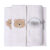 Kit fralda soft com bainha bordada 80x80cm Papi Friends 5 un