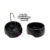 Fonte Bebedouro BIVOLT Preto + Comedouro Preto 600ml