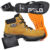 Kit Bota Adventure Polo Fran Preta Coturno Botina em Couro + Chinelo Carteira Cinto Palmilha