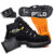 Kit Bota Adventure Polo Fran Preta Coturno Botina em Couro + Chinelo Carteira Cinto Palmilha