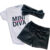 conjunto bebê menina Mini diva com faixinha de cabelo e body