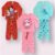 kit 6 peças pijama infantil menina 3 calças+3 blusas manga longa outono inverno feminino 100%algodão
