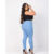 calcas femininas jeans clarinha plus size cintura alta com lycra skinny