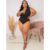 Body Feminino Regata Plus Size Trançado decotado Gola V Elegante Moda Blogueira