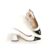 Sapato Feminino Scarpin Salto Bloco Bico Fino Preto Traseiro Aberto Salto Off White