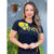 T-shirt Bordada Rosas 3D Blusa Baby Look P – GG Moda Blogueira 100% Algodão Feminino