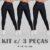 Kit 3 Calça Legging Academia Cintura Alta Suplex Tecido Grosso