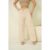 Calça Pantalona Wide leg Feminina com elástico na cintura e bolso Cintura Alta Levantam bumbum duna
