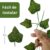 2 Kit Planta Decorativa: 2 Vasos Trançado + 6 Pendentes Artificial Folhas de Hera Verde