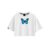 Blusa Feminina Borboleta Azul Roupas Femininas Blusinha Curta Tumblr Envio Imediato