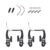 Par De Freio V-brake Nylon Preto Resistente Bike Bicicleta Dianteiro/Traseiro Tipo Logan