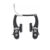 Par De Freio V-brake Nylon Preto Resistente Bike Bicicleta Dianteiro/Traseiro Tipo Logan