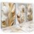 Quadros Decorativos Sala 3 Peças 50×30 Flores Tulipas Brancas Gold Flor 4k Premium