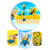 Kit Festa Decoração Capa Painel Redondo + Trio Capas de Cilindro Sublimados Temas Desenho Minions Decoração