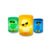Kit Trio + 3 Capa Cilindro C/ Elástico Sublimado Decoração Infantil Ripado Veste Fácil Básico Oferta Desenho Bento e Toto