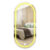 Espelho Oval Jateado Com Led 60×100 cm Lapidado