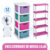Kit Estante 5 Prateleiras com Pezinhos e Gaveteiro Organizadora Multiuso Utilidades Modular Plástico
