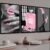 Quadro Decorativo Grande Perfume Moda Fashion Rosa Brilho Hd Promoção