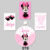 Quadros Decorativos 4 Pçs Minnie Nome Personalizado Frase Porta Maternidade Decoração Quarto Menina