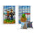 Kit Cortina Quarto Infantil E Capa Almofada Personalizada Roblox Game Desenho Menino Boy