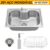 Cuba para cozinha gourmet pia aço inox com acessórios 60x42cm